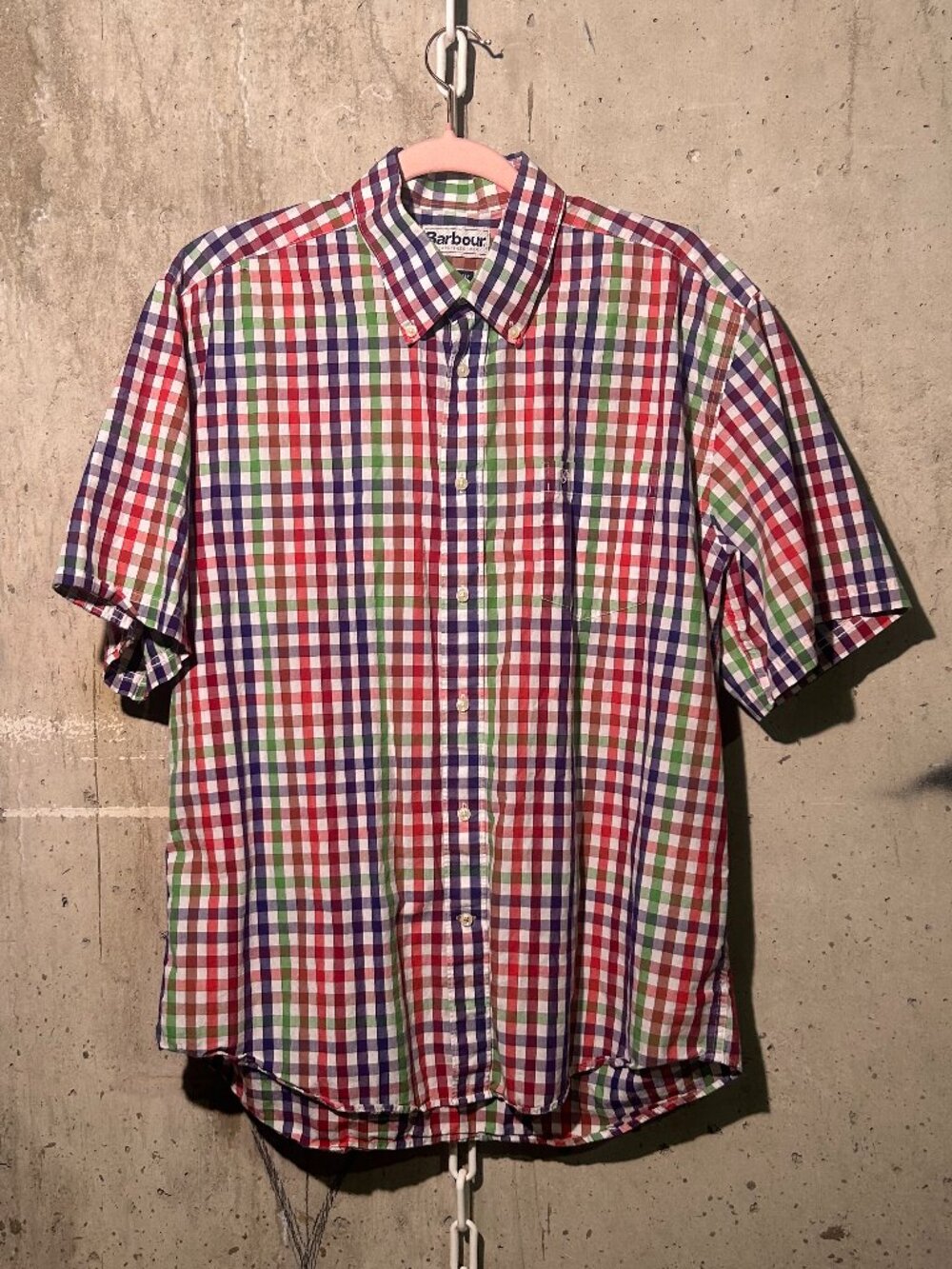 Barbour Regular Fit Multicolor Gingham Check Short Sleeve Shirt